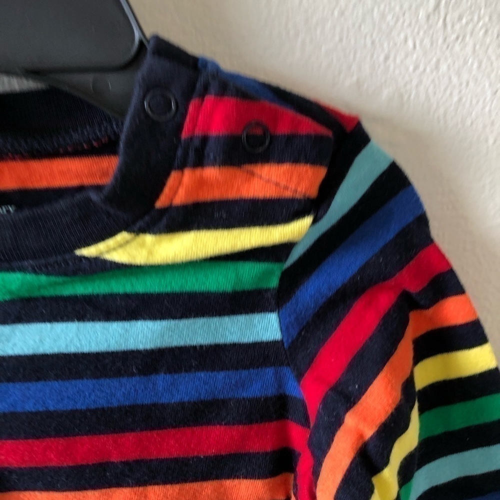 Primary Rainbow Baby Long Sleeve Tee 6-12M - Picture 3 of 5